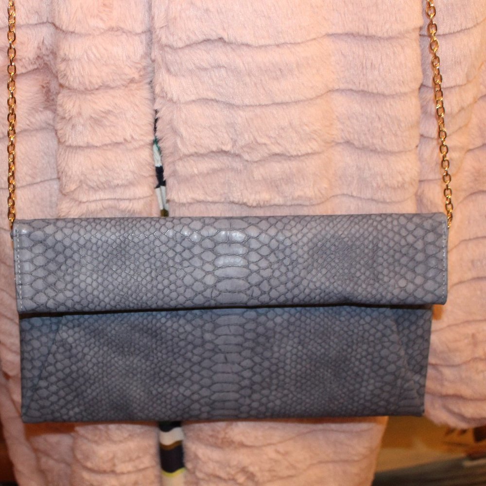 Urban Expressions Vegan Blue Clutch W/Strap